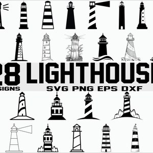 Vuurtoren SVG/zee SVG/Oceaan SVG/clipart/silhouet/sticker/stencil/cricut/gesneden bestand/opstrijkbare/vector