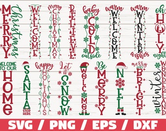 Christmas Porch Signs SVG Bundle / Cut File / Cricut / Clip Art ...