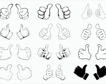 This Guy SVG/ This Girl SVG/ Two Thumbs Up/ Clipart/ This Guy/ Cut Files/ Silhouette/ Cricut/ Vector