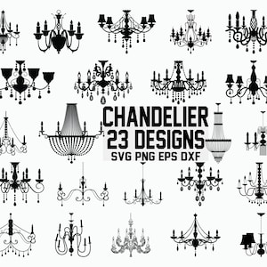 Chandelier SVG / Decorative svg / Wedding svg / Princess svg / Cut File / Cricut / Clipart / Silhouette / Decal / Stencil / Vinyl