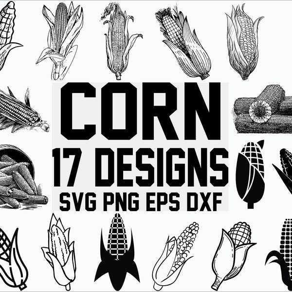 Corn svg/ crop svg/ farm svg/ cereal svg/corn clipart/ silhouette/ cut file/ iron on/ decal file/ stencil file/ svg cut file