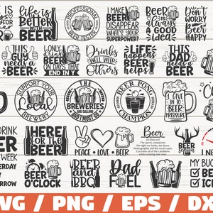 Pacote SVG de 30 citações de cerveja / Provérbios engraçados de cerveja SVG / Arquivo cortado / Uso comercial / Cricut / Caneca de cerveja SVG / Download instantâneo