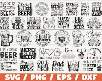 30 Beer Quotes SVG Bundle / Funny Beer Sayings SVG / Cut File / Commercial use / Cricut / Beer Mug SVG / Instant Download