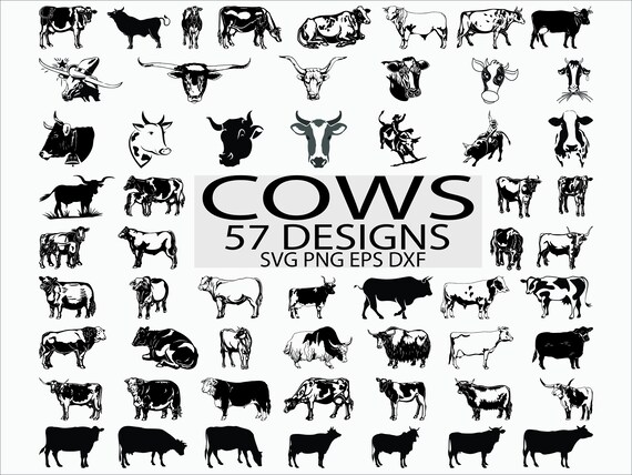 Download Cow Svg Ox Svg Cattle Svg Cute Cow Cow Head Svg Bull Svg Etsy