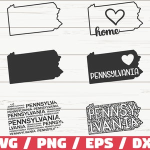Pennsylvania State SVG / Cut File / Cricut / Clip art / Commercial use / Silhouette / Pennsylvania SVG / Pennsylvania Home Svg / PA Svg