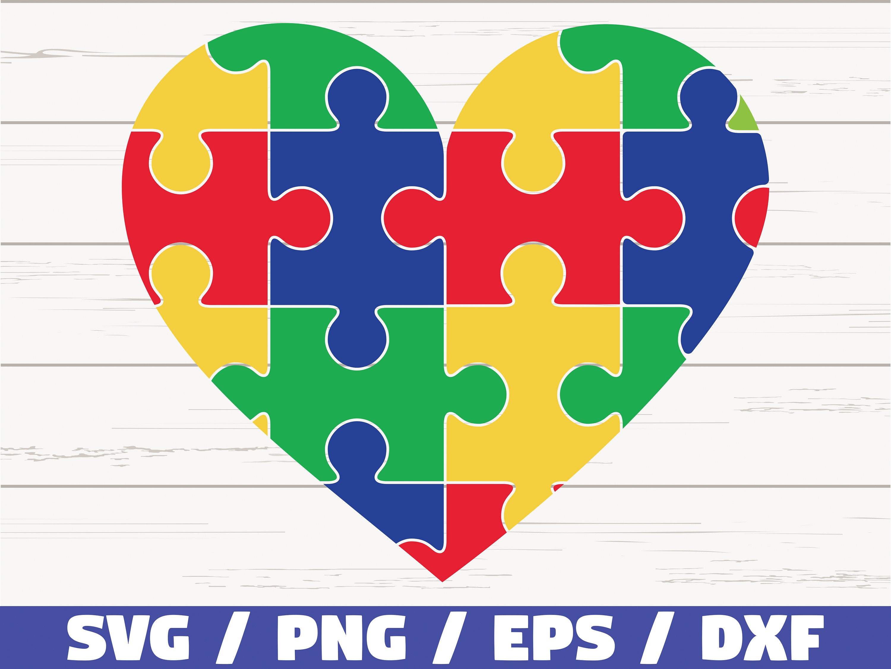 Autism Puzzle Heart SVG / Cut Files / Commercial Use / Cricut - Etsy Canada