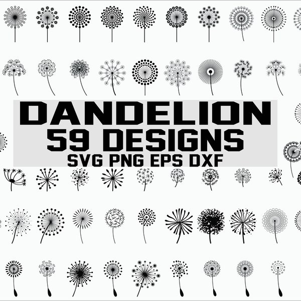 Dandelion svg / dandelion clipart / dandelion silhouette/ flower svg/ floral svg/ flower clipart/ floral clipart/ cut file / stencil / vinyl