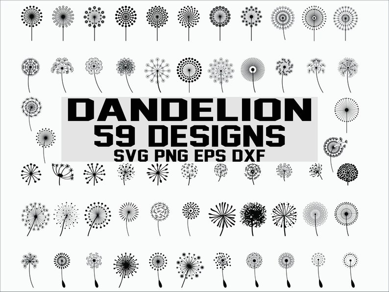 Download Art Collectibles Clip Art Dandelion Svg Dandelion Clipart Dandelion Silhouette Flower Svg Floral Svg Flower Clipart Floral Clipart Cut File Stencil Vinyl