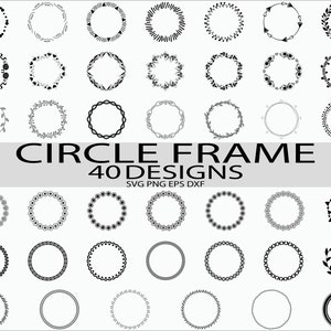 Circle frame Svg/ Wreath svg/ Frame svg/ Doodle frame svg/ Hand drawn frame svg/ Floral frame svg/ Border svg/ Clipart/ Cut files