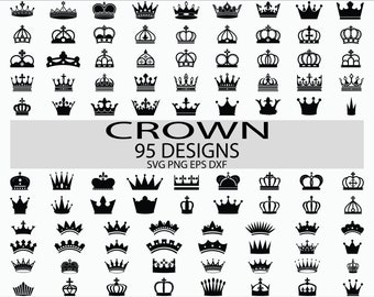 Crown Svg/ Png / Eps/ Dxf/ Tiara svg / Crown vector/ Crown cut/ Princess crown/ King crown / Crown clipart/ Queen crown cricut/ Silhouette