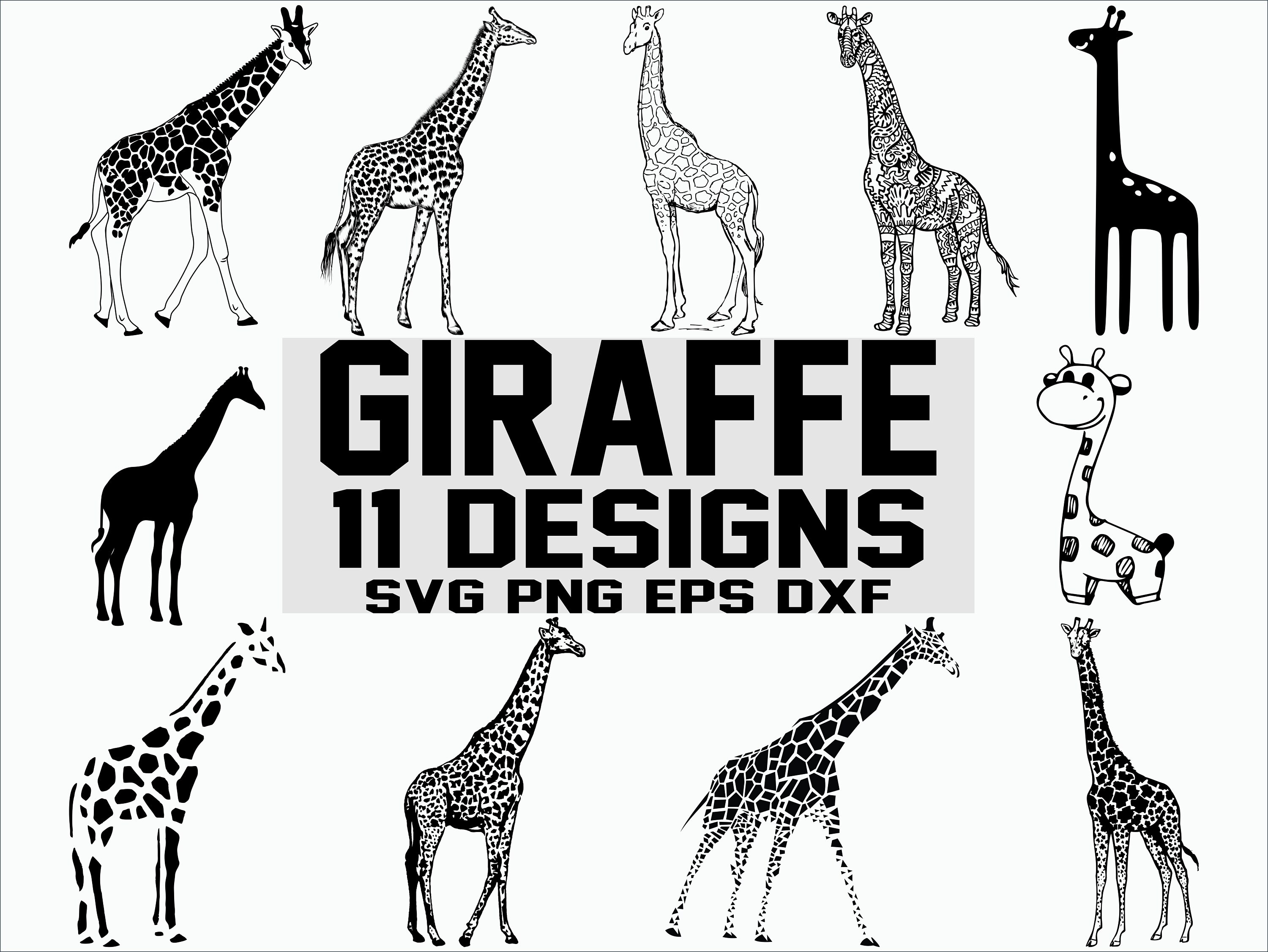Giraffe Svg Wild Life Svg Africa Animals Svg Clipart Etsy