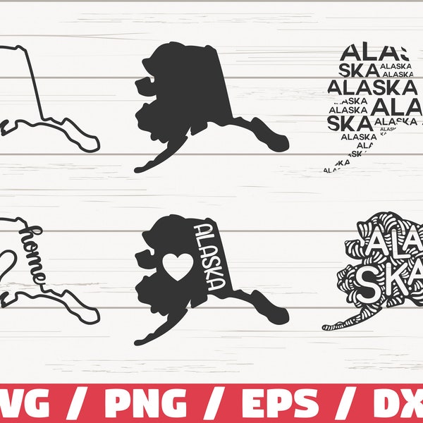 Alaska State SVG / Cut File / Cricut / Clip art / Commercial use / Silhouette / Alaska SVG / Alaska Home Svg / Alaska Outline / AK Svg