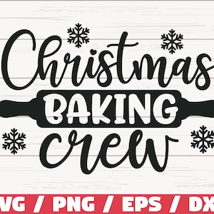 Christmas Baking Crew SVG / Plik do cięcia / Cricut / Użycie komercyjne / Sylwetka / Christmas Baking SVG / Pot Holder SVG