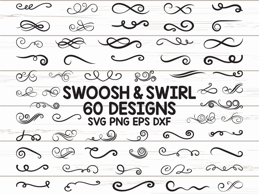 Swirl SVG Cut File, Swoosh Flourish sign, Cut (2397653)