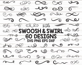 Swirl SVG / Flourish SVG / Swoosh SVG / Stroke Svg / Ornamenten Svg / Decoratieve Svg / Clipart / Silhouet / Gesneden bestand / Cricut