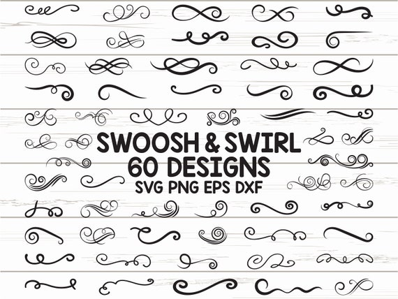 Swoosh SVG, Swirl Svg, Flourish Svg, Swish Curly Svg, Wedding Decorative Svg,  Stroke svg, ornaments svg, decorative svg, Flourish svg Bundle, swoosh svg,  swashes svg, swirl svg, squiggle svg, swirly flourishes svg