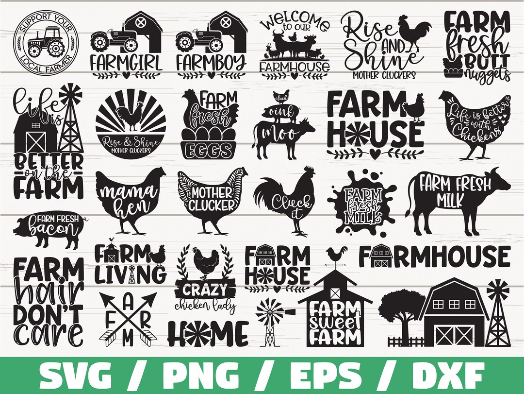Farm Life SVG Bundle / Farmhouse SVG / Cut File / Cricut / Commercial ...