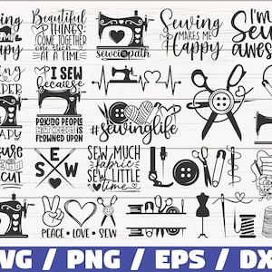Naaien van SVG bundel / bestanden knippen / commercieel gebruik / Cricut / illustraties / naaimachine SVG / Crafting Svg / liefde naaien / op maat SVG