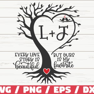 Árbol del amor SVG / Día de San Valentín SVG / Archivo de corte / Cricut / Uso comercial / Love SVG / Descarga instantánea