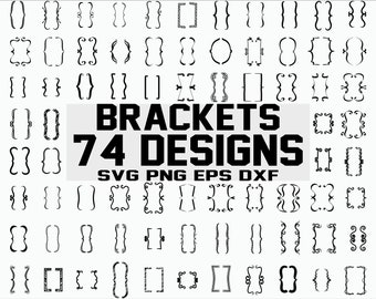 Soporte svg/ paréntesis svg/ tirantes svg/ contexto svg/ decoración svg/ ornamental svg/ decoración svg/ clipart/ plantilla/ vinilo/ silueta/ calcomanía