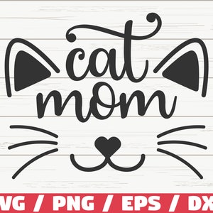Katzenmama SVG / Cut File / Cricut / Kommerzielle Nutzung / Silhouette / Katzenmama SVG / Fur Mom SVG / Love Cats