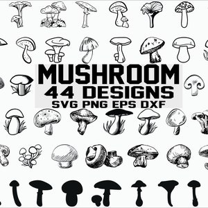 Mushroom SVG/ fungus svg/ fungi svg/ food svg/ vegetable svg/ clipart/ decal/ stencil/ vinyl/ cut file/ image/ silhouette/ cricut