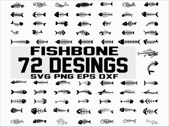 Fish Bone Stencil - Cutting Board Stencil