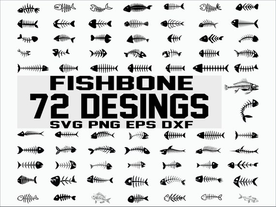 Fish Bone Svg Fishbone Svg Fish Skeleton Svg Fish Svg Etsy