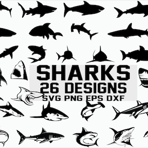 Shark SVG/ Shark Silhouette/ Shark Vector/ Clipart/ Printable/ Cut Files/ Cricut// Digital File