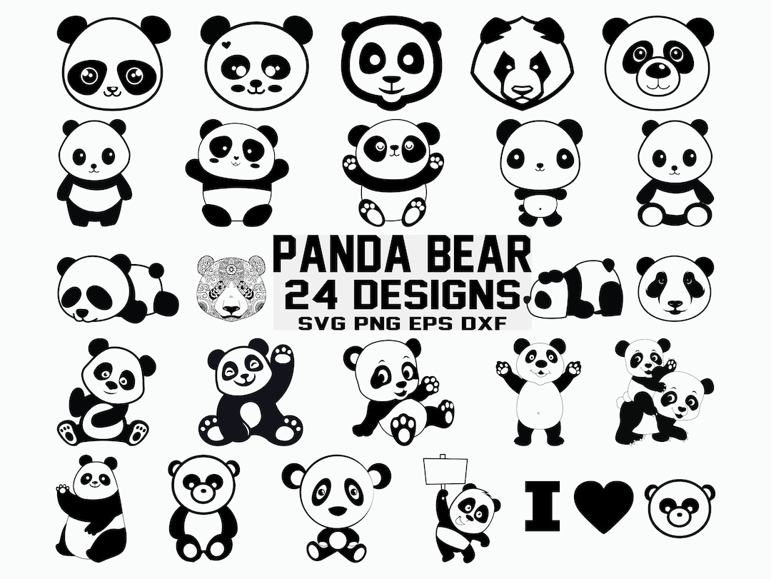 Semicolon Panda Bear Awareness SVG