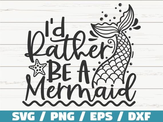 Womens I'd Rather Be A Mermaid Tshirt | Birthday Party Gift Womens I'd Rather Be A Mermaid Tshirt | Birthday Party Gift