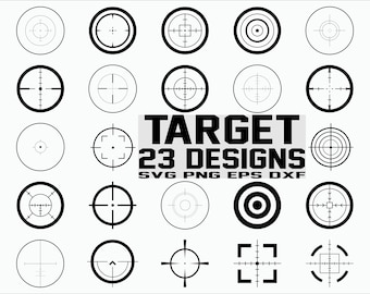 Target SVG/ Bullseye SVG/ Shooting Target SVG/ Clipart/ Cut Files/ Silhouette/ Cricut/ Vector