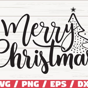Merry Christmas SVG/kerst SVG/boom SVG/Cricut/cut-bestand/clip art/silhouet/commercieel gebruik/vector/winter SVG