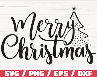 Merry Christmas SVG / Christmas SVG / Tree svg / Cricut / Cut File / Clip art / Silhouette / Commercial use / Vector / Winter svg