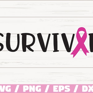 Survivor SVG / Cancer Ribbon svg / Awareness Ribbon svg / Cut File / Cricut / Commercial use / Silhouette / Breast cancer svg / Vector