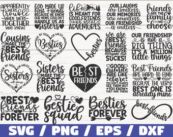 Best Friends SVG Bundle / Friendship Bundle SVG / Cut Files / Clip art / Commercial use / Best Friends SVG