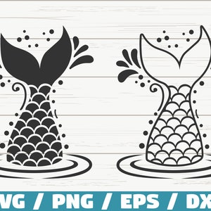 Queue de sirène SVG / sirène SVG / fichier de coupe / Cricut / usage commercial / téléchargement immédiat / Silhouette / été Svg / plage Svg