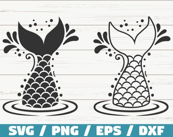 Meerjungfrauenschwanz SVG / Meerjungfrau SVG / Schnittdatei / Cricut / Kommerzielle Nutzung / Sofortiger Download / Silhouette / Sommer SVG / Strand SVG