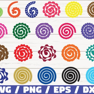 Rolled Paper Flowers SVG / Flowers Template / Origami / Paper rose SVG / Cut File / Cricut