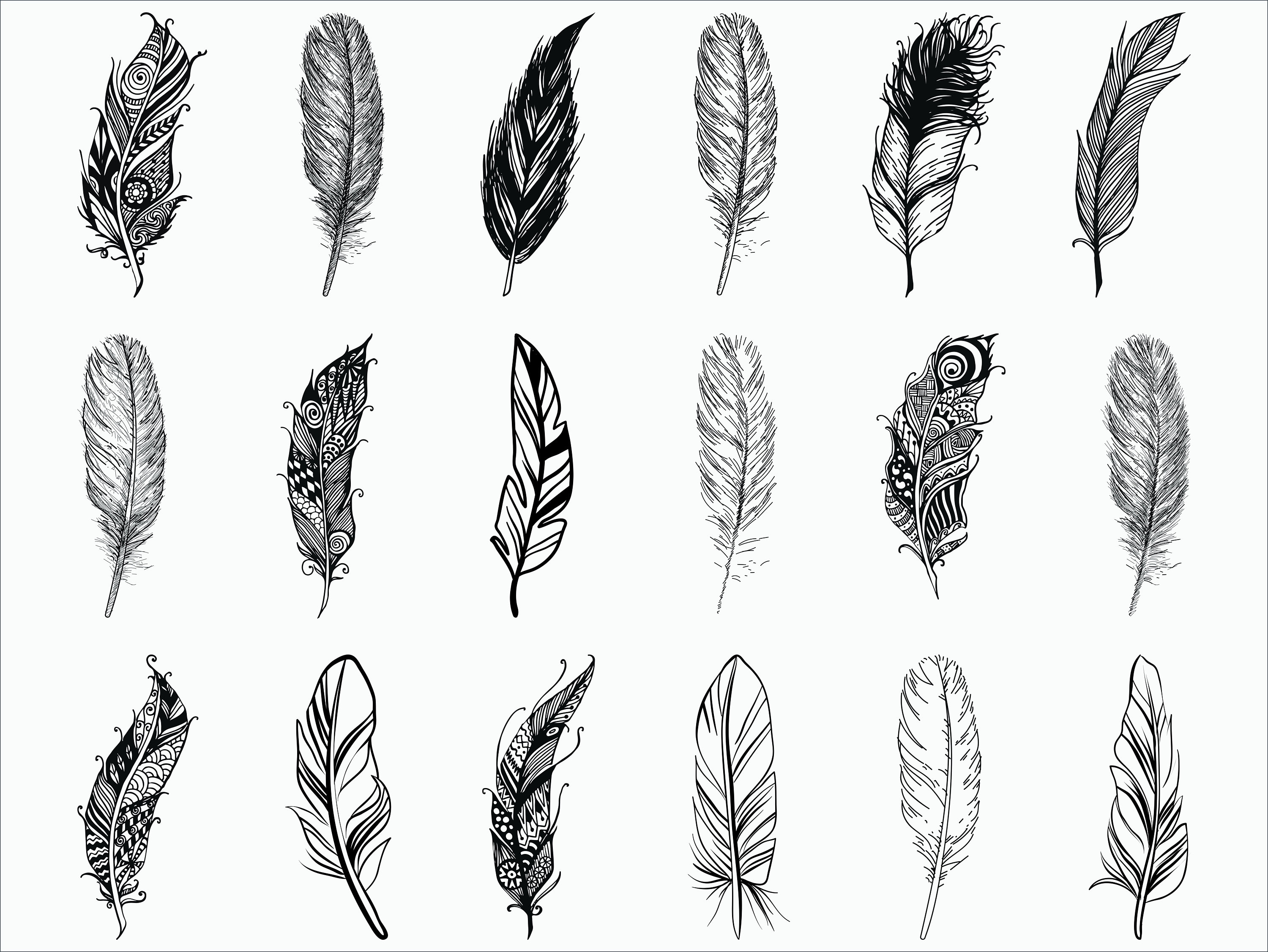 Download FEATHER SVG/ Feathers svg/ Feathers clipart/ Printable ...