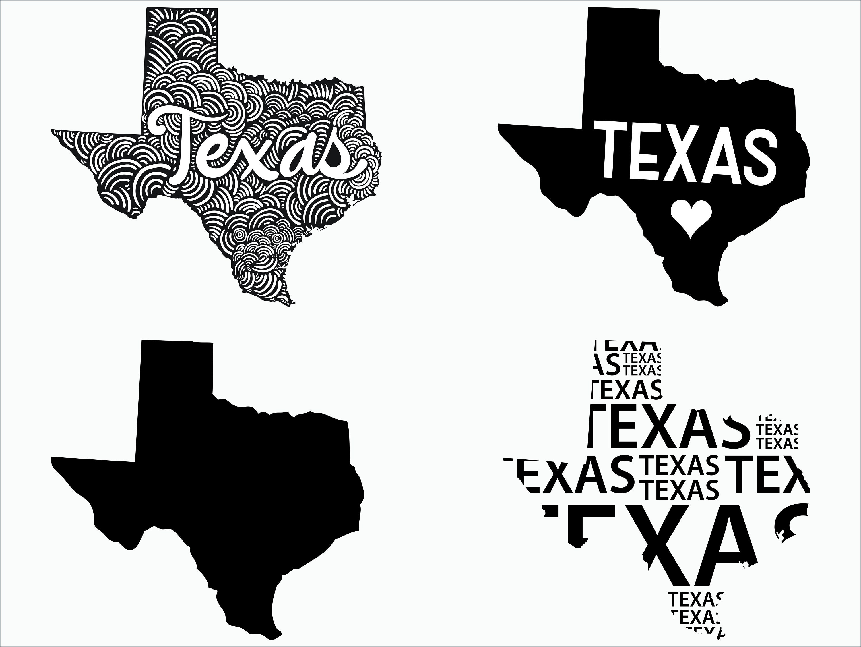 Download Texas 4 Designs Svg Dxf Png Eps Cricut Explore Printable Silhouette Vinyl Decal Vector Files For