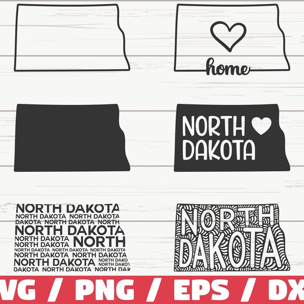 North Dakota State SVG / Cut File / Cricut / Clip art / Commercial use / Silhouette / North Dakota SVG / North Dakota Home Svg / ND Svg