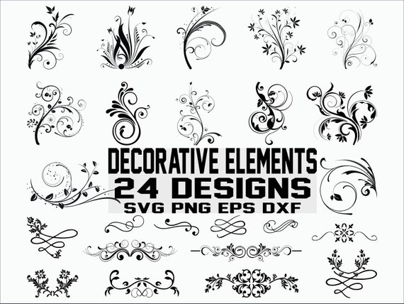 Download Decorative Ornaments SVG/ Vine SVG/ Swirls Svg/ Clipart ...
