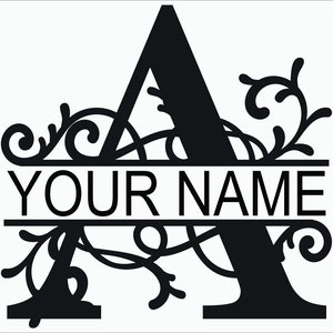 Letra dividida A / Monograma A/ SVG/ PNG/ EPS/ Dxf/ Cricut/ Imprimível / Silhueta