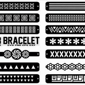 Leather Bracelets SVG/ Bracelet template SVG/ Jewelry template/ Cutting template/ Laser cut/ Bracelet Cricut/ Bracelet dxf