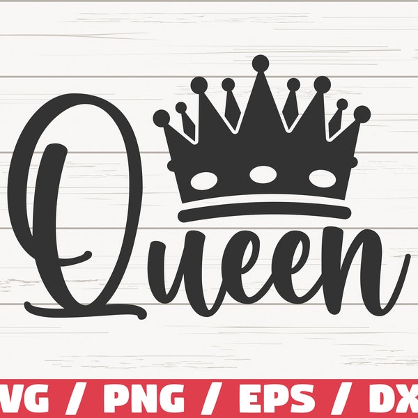 Queen SVG / Black Queen SVG / Cut File / Cricut / Crown SVG / Instant Download