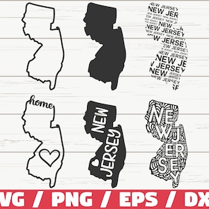 New Jersey State SVG / Cut File / Cricut / Clip Art / Commercial Use /  Silhouette / New Jersey SVG / New Jersey Home Svg / NJ Svg - Etsy