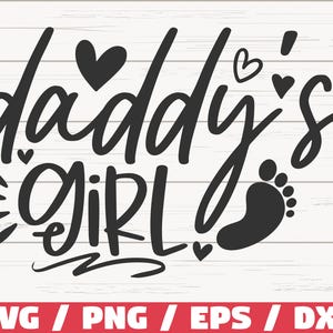 Daddy&#39;s Girl SVG / Archivo de corte / Uso comercial / Día del padre SVG / Papá e hija SVG