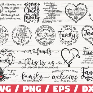 Pacchetto Famiglia SVG / Taglia file / Uso commerciale / Cricut / Fattoria SVG / Decorazione domestica