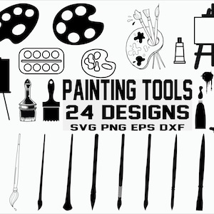 Malerei SVG/ Pinsel SVG/ Malerei Clipart/ Cut Files/ Silhouette/ Cricut/ Vektor
